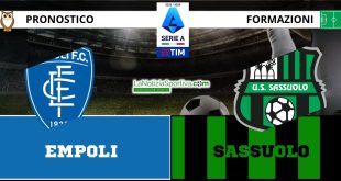 Pronostico Serie A Empoli-Sassuolo
