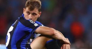 Nicolò Barella in recupero dall'infortunio